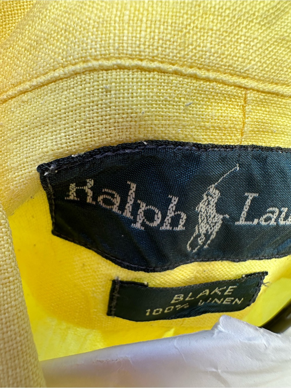Ralph Lauren Yellow Linen Button-Front Shirt - Picture 4 of 4